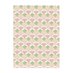 Buitenvloerkleed - Oasis Shell Roze/Groen - sfeer