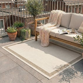 Jute buitenkleed - Nomad Edge Creme