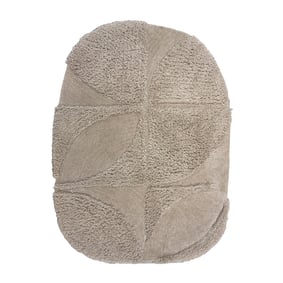 Organisch vloerkleed - Odette Curves Taupe - sfeer