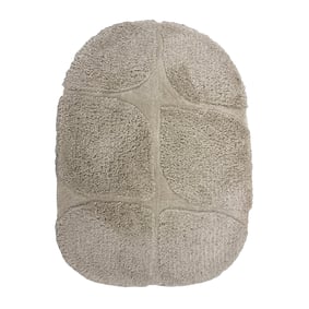 Organisch vloerkleed - Odette Grid Taupe - sfeer
