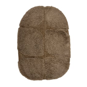 Organisch vloerkleed - Odette Grid Bruin - sfeer