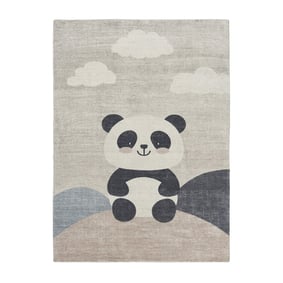 Kinderkamer vloerkleed - Balou Panda Zwart/Wit - sfeer