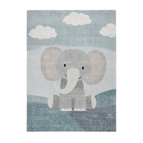 Kinderkamer vloerkleed - Balou Olifant Grijs - product