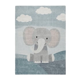 Kinderkamer vloerkleed - Balou Olifant Grijs - sfeer