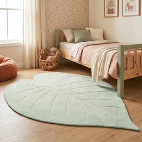 Wasbaar kindervloerkleed - Coco Blad Groen