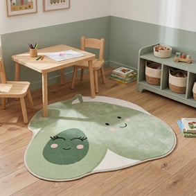 Wasbaar kindervloerkleed - Berry Avocado Groen