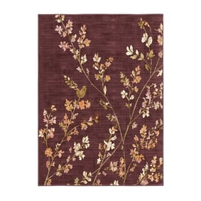 Wasbaar vloerkleed - Misty Floral Bruin - product