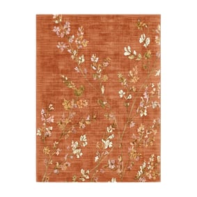Wasbaar vloerkleed - Misty Floral Terracotta - sfeer