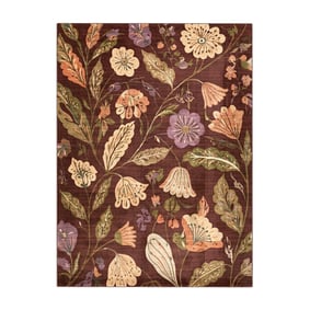 Wasbaar vloerkleed - Misty Flowers Bruin - sfeer