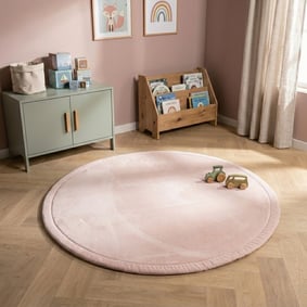 Ronde speelmat - Jip Roze