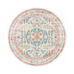 Rond vintage buitenkleed - Luana Multicolor - sfeer