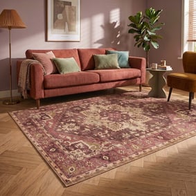Vintage vloerkleed - Sage Medallion Rood