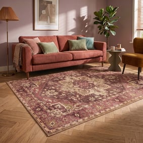 Vintage vloerkleed - Sage Medallion Rood