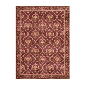 Vintage vloerkleed - Sage Grid Rood - sfeer