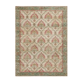Vintage vloerkleed - Sage Grid Groen - sfeer