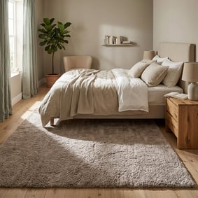 Wasbaar hoogpolig vloerkleed - Ziggy Beige