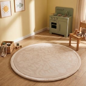 Rond wasbaar speelkleed - Flo Beige