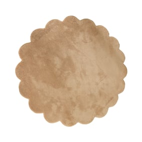 Rond wasbaar vloerkleed - Puck Bruin - sfeer