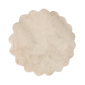Rond wasbaar vloerkleed - Puck Beige - product