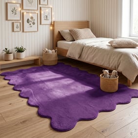 Wasbaar vloerkleed - Puck Paars