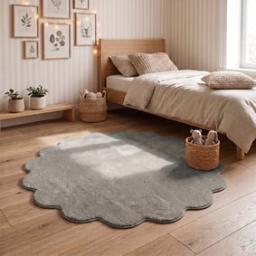 Rond wasbaar vloerkleed - Puck Groen