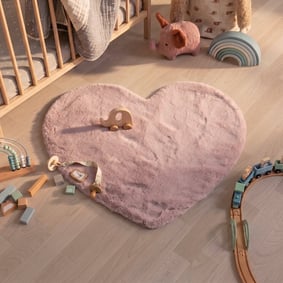 Kindervloerkleed - Huggy Hart Roze
