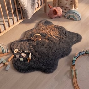 Kindervloerkleed - Huggy Schaap Antraciet