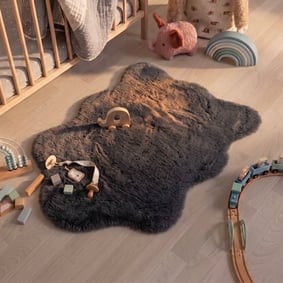 Kindervloerkleed - Huggy Schaap Antraciet