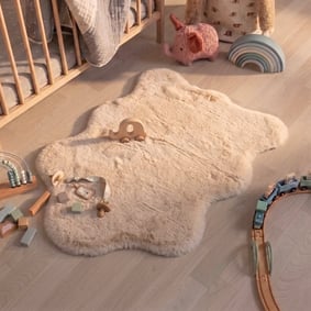 Kindervloerkleed - Huggy Schaap Creme