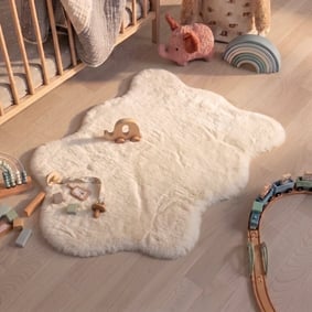 Kindervloerkleed - Huggy Schaap Wit