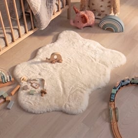 Kindervloerkleed - Huggy Schaap Wit