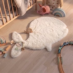 Kindervloerkleed - Huggy Walvis Creme