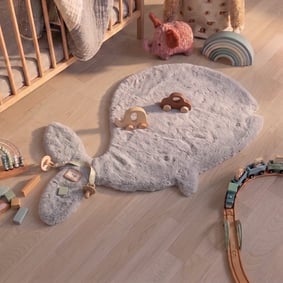 Kindervloerkleed - Huggy Walvis Grijs
