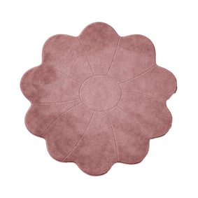 Wasbaar kindervloerkleed - Coco Bloem Donkerroze - product