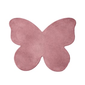 Wasbaar kindervloerkleed - Coco Vlinder Donkerroze - product
