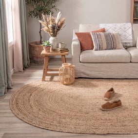 Jute vloerkleed - Fair Ovaal Naturel 