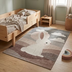 Kinderkamer vloerkleed - Balou Konijn Wit