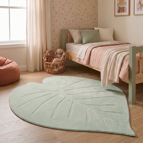Wasbaar kindervloerkleed - Coco Blad Groen