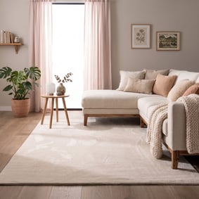 Zacht laagpolig vloerkleed - Cozy Creme