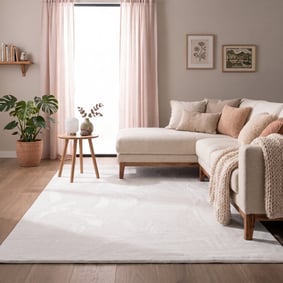 Zacht laagpolig vloerkleed - Cozy Wit 