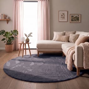 Rond laagpolig vloerkleed - Cozy Antraciet