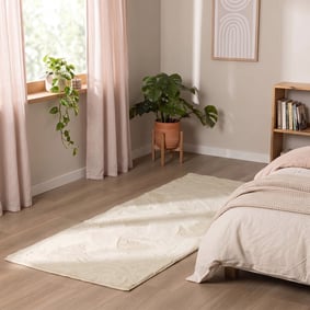 Zacht laagpolige Loper - Cozy Creme