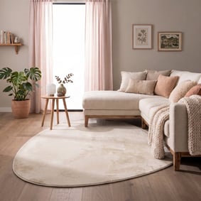 Zacht laagpolig vloerkleed - Cozy Pebble Creme