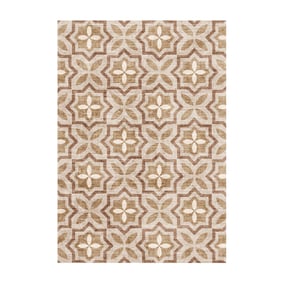 Geometrisch buitenkleed - Mosaic Medina Terracotta - sfeer