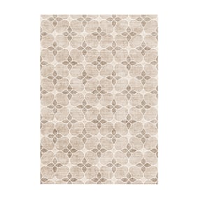 Geometrisch buitenkleed - Mosaic Dot Creme - sfeer