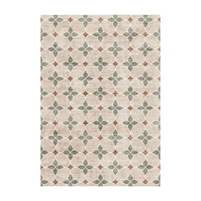 Geometrisch buitenkleed - Mosaic Dot Groen - sfeer