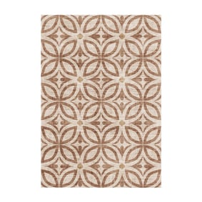 Geometrisch buitenkleed - Mosaic Petal Terracotta - product