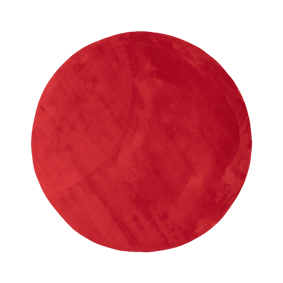 Rond wasbaar vloerkleed - Vivid Rood - sfeer