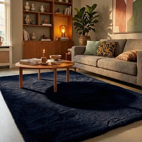 Zacht Hoogpolig vloerkleed - Comfy Supreme Donkerblauw