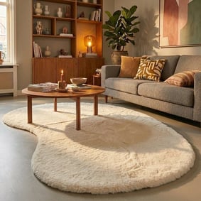 Zacht hoogpolig vloerkleed - Comfy Supreme Ripple Creme 